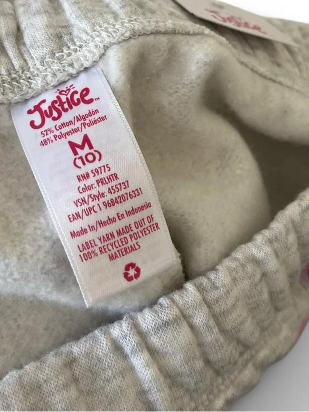 Girls Medium Size 10 Justice Brand Light Gray Sweat Shorts Athletic Tie Dye NWT